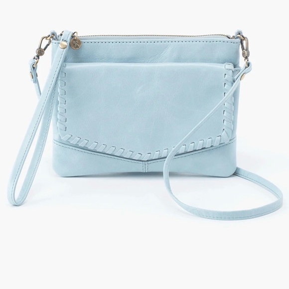 HOBO Handbags - Hobo Stroll crossbody clutch purse vintage hide whisper blue like new gorgeous!